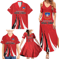 Chile Football Custom Family Matching Summer Maxi Dress and Hawaiian Shirt Chi Chi Chi Le Le Le Viva Chile