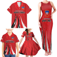 Chile Football Custom Family Matching Tank Maxi Dress and Hawaiian Shirt Chi Chi Chi Le Le Le Viva Chile