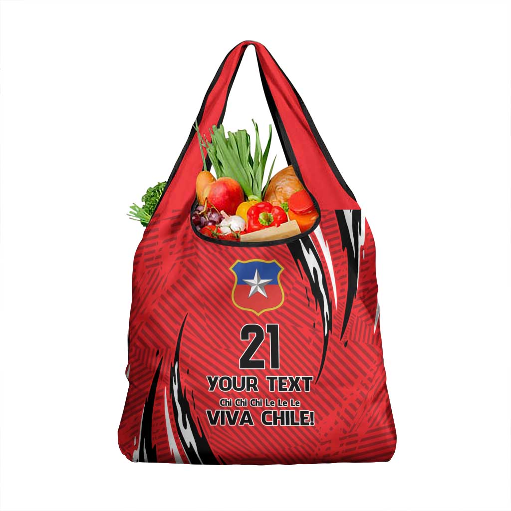 Chile Football Custom Grocery Bag Chi Chi Chi Le Le Le Viva Chile