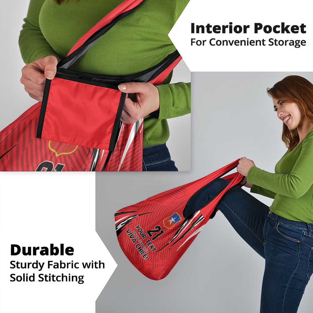 Chile Football Custom Grocery Bag Chi Chi Chi Le Le Le Viva Chile