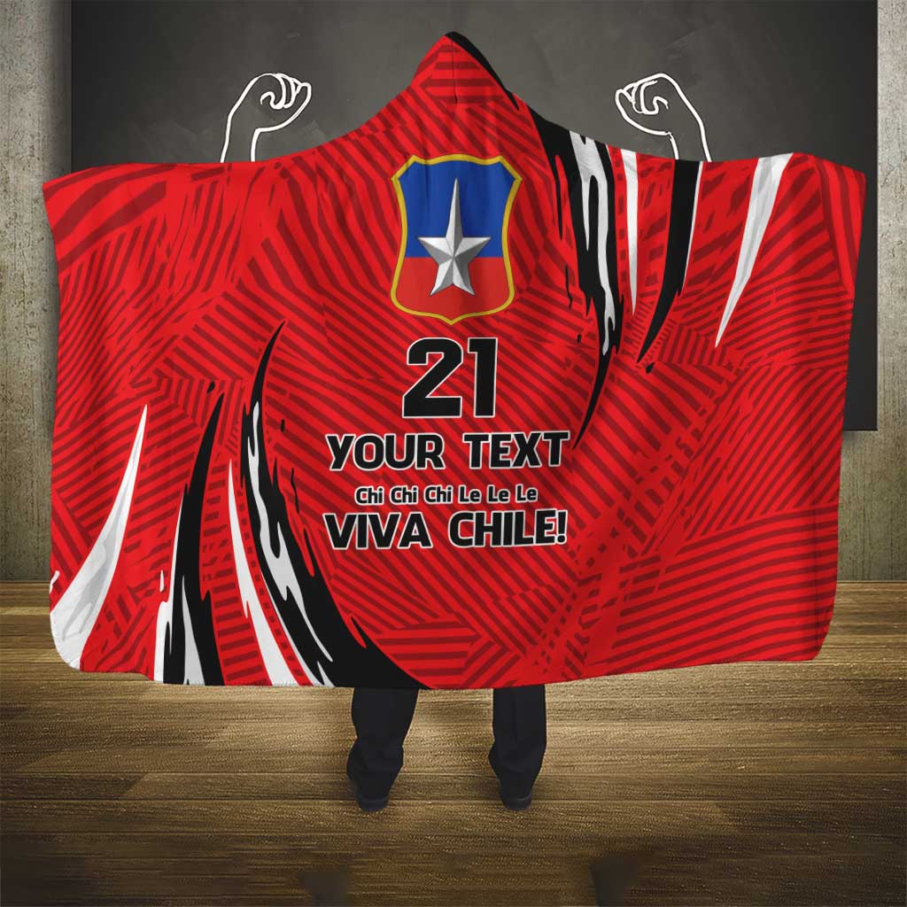 Chile Football Custom Hooded Blanket Chi Chi Chi Le Le Le Viva Chile