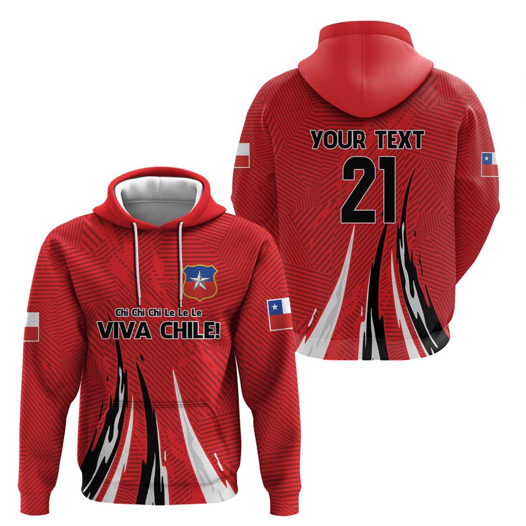 Chile Football Custom Hoodie Chi Chi Chi Le Le Le Viva Chile