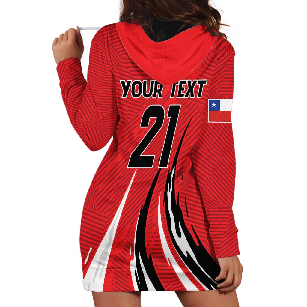 Chile Football Custom Hoodie Dress Chi Chi Chi Le Le Le Viva Chile