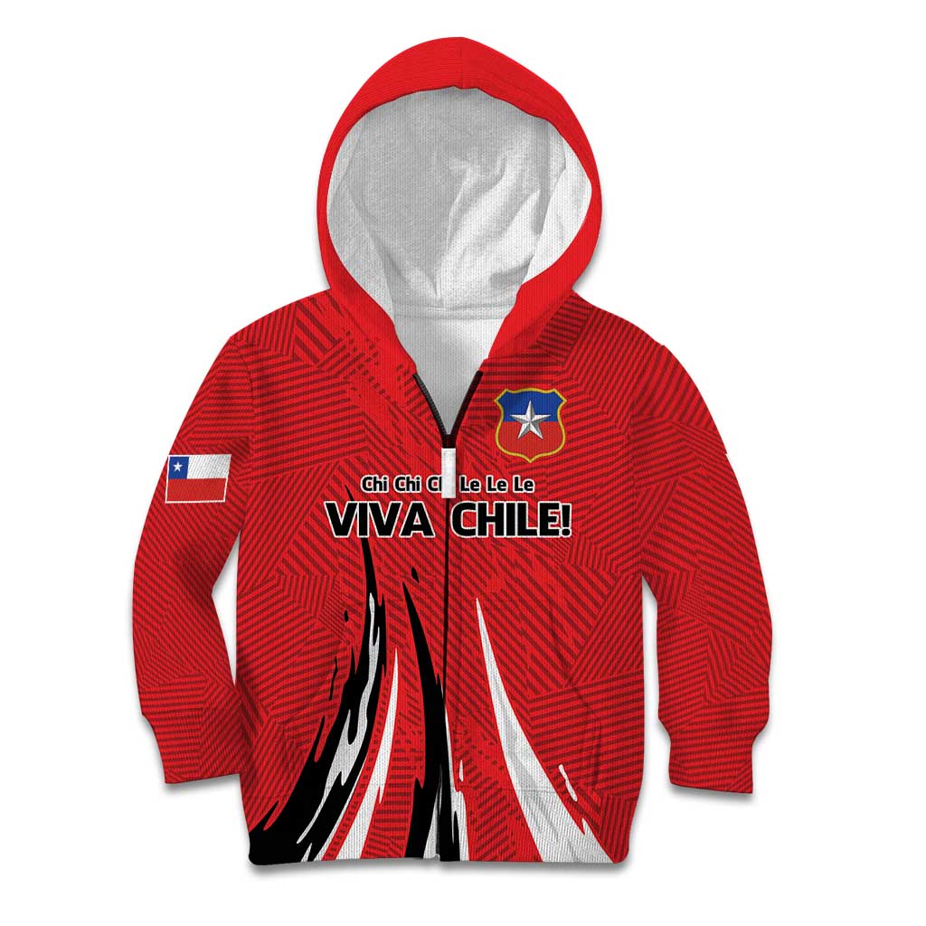 Chile Football Custom Kid Hoodie Chi Chi Chi Le Le Le Viva Chile