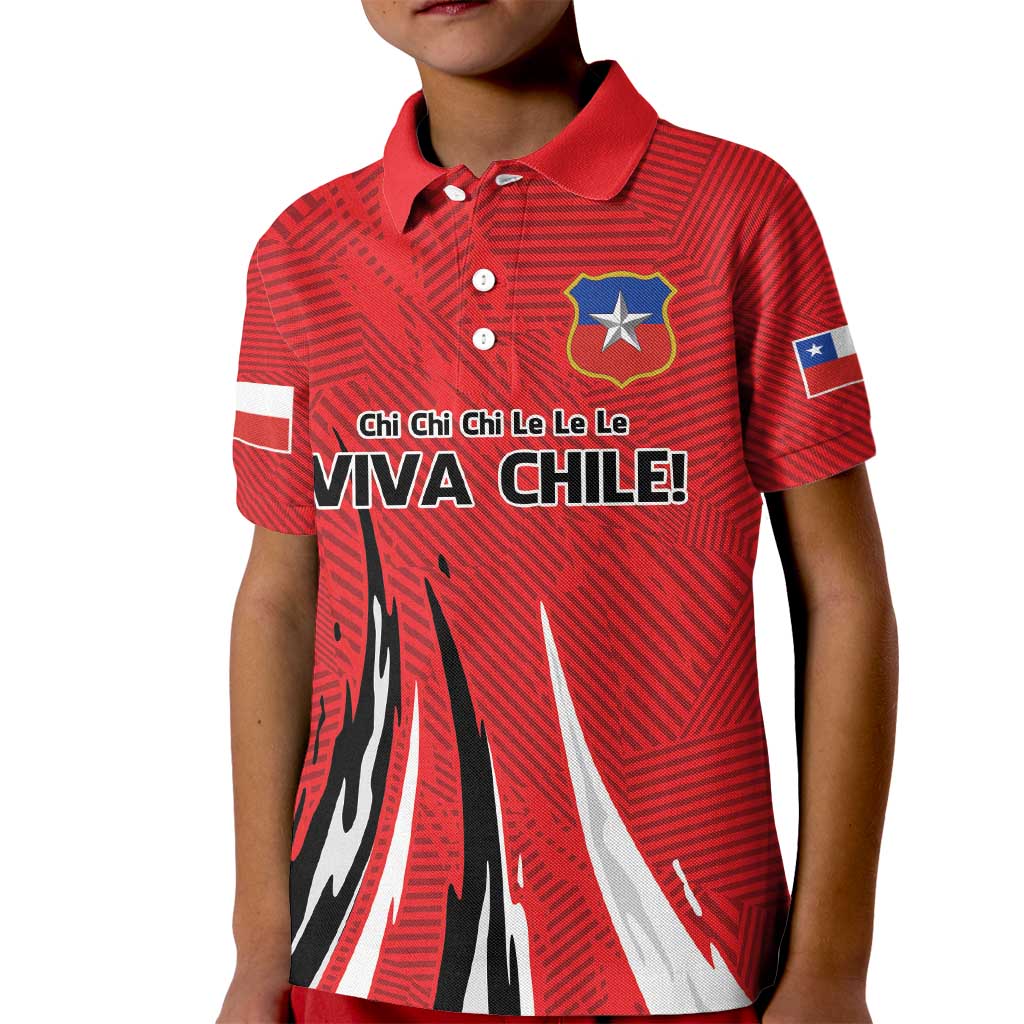 Chile Football Custom Kid Polo Shirt Chi Chi Chi Le Le Le Viva Chile