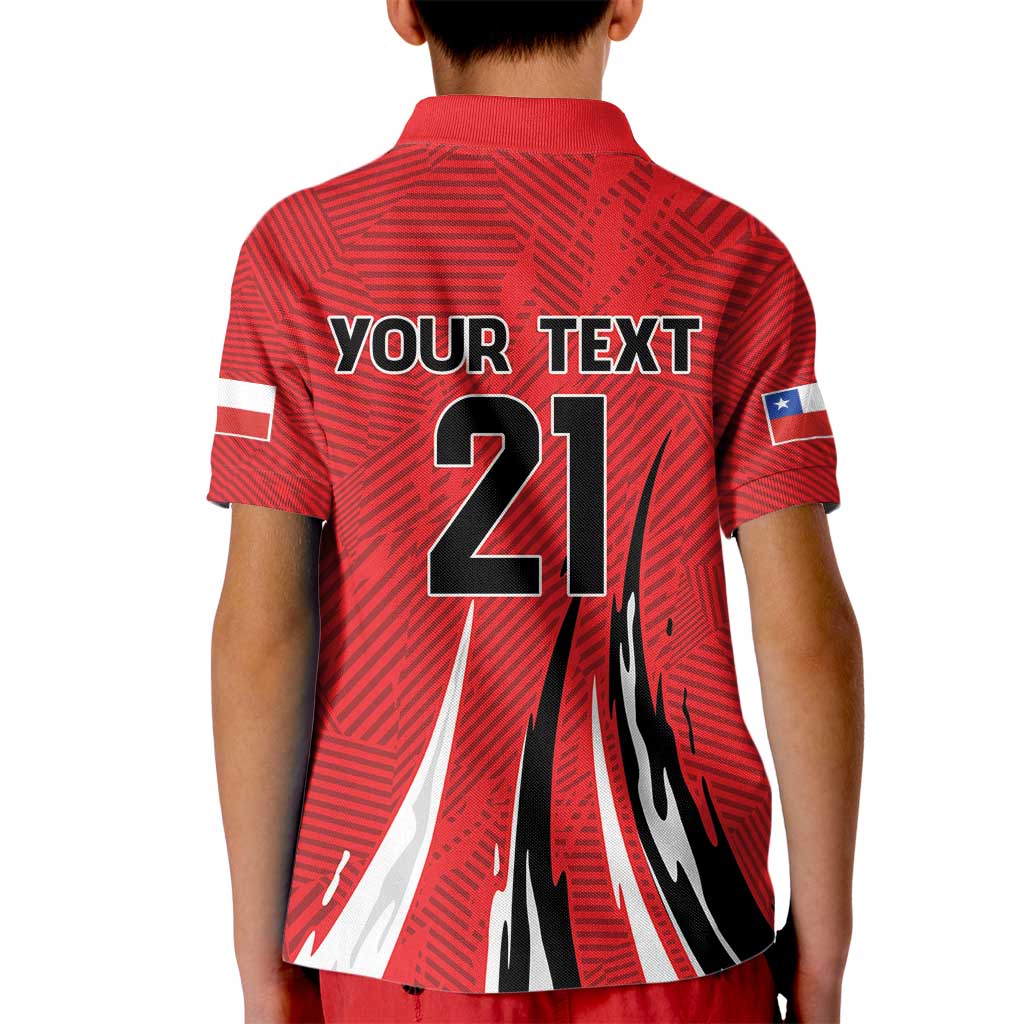 Chile Football Custom Kid Polo Shirt Chi Chi Chi Le Le Le Viva Chile