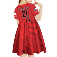 Chile Football Custom Kid Short Sleeve Dress Chi Chi Chi Le Le Le Viva Chile
