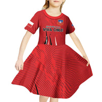 Chile Football Custom Kid Short Sleeve Dress Chi Chi Chi Le Le Le Viva Chile