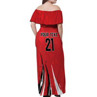 Chile Football Custom Off Shoulder Maxi Dress Chi Chi Chi Le Le Le Viva Chile