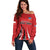Chile Football Custom Off Shoulder Sweater Chi Chi Chi Le Le Le Viva Chile