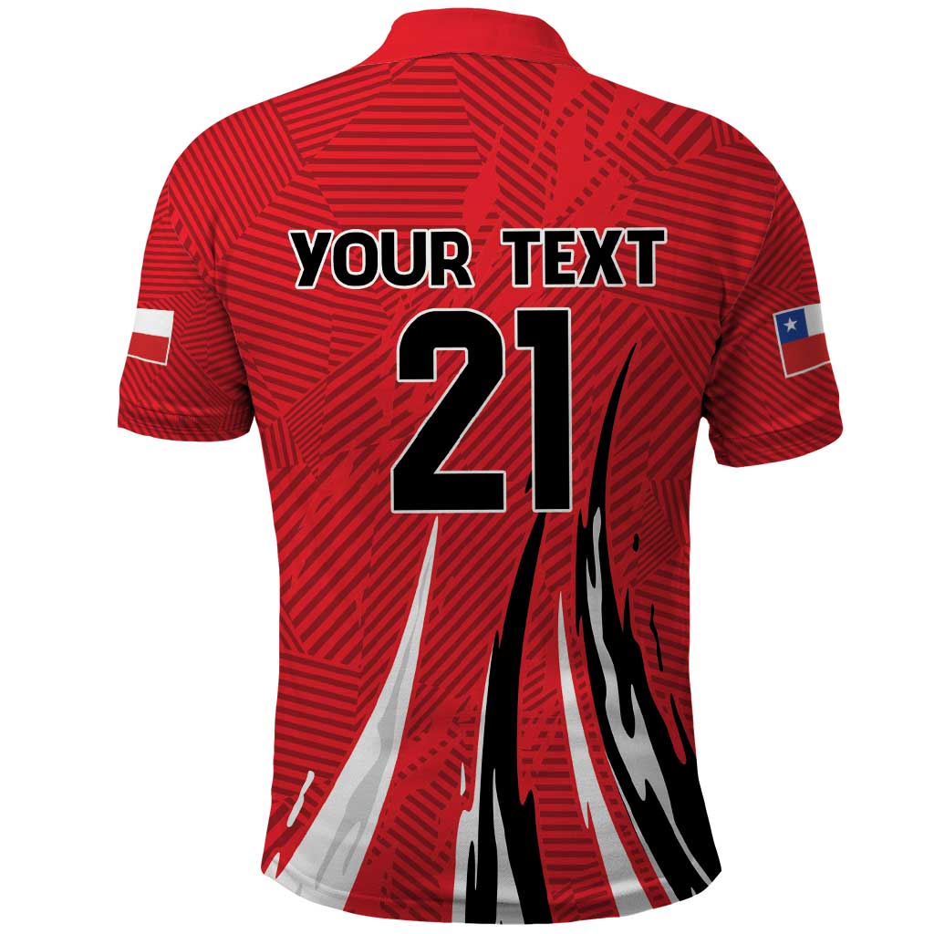Chile Football Custom Polo Shirt Chi Chi Chi Le Le Le Viva Chile