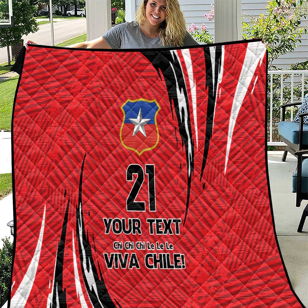 Chile Football Custom Quilt Chi Chi Chi Le Le Le Viva Chile
