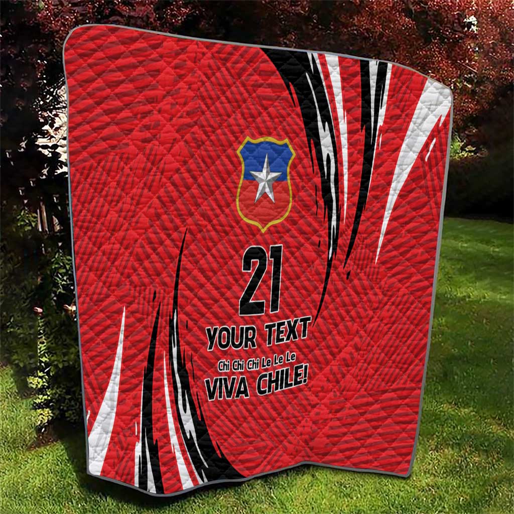 Chile Football Custom Quilt Chi Chi Chi Le Le Le Viva Chile