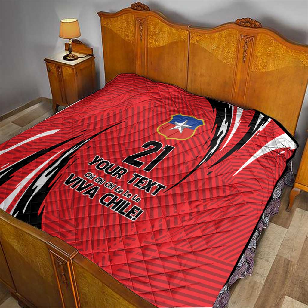Chile Football Custom Quilt Chi Chi Chi Le Le Le Viva Chile