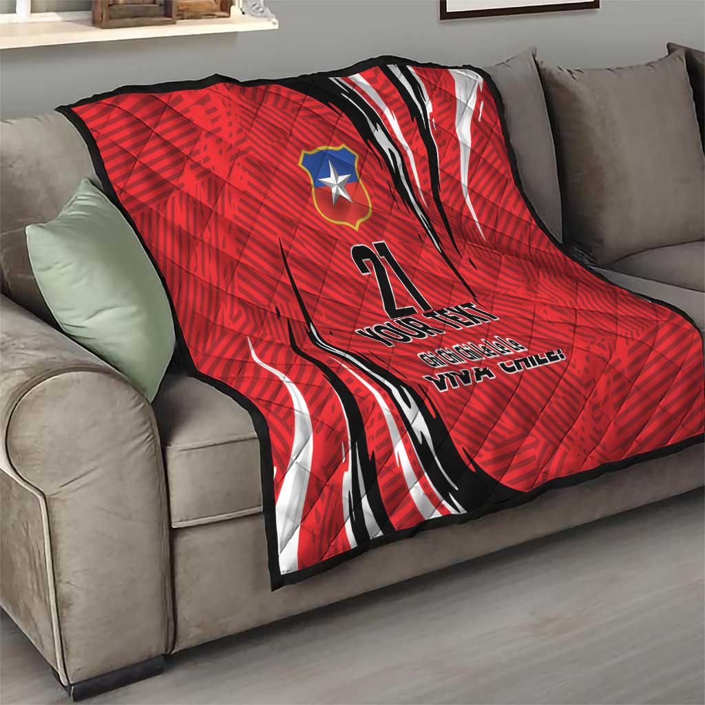 Chile Football Custom Quilt Chi Chi Chi Le Le Le Viva Chile