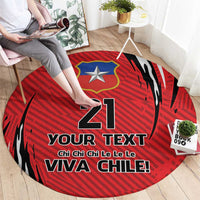 Chile Football Custom Round Carpet Chi Chi Chi Le Le Le Viva Chile