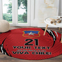 Chile Football Custom Round Carpet Chi Chi Chi Le Le Le Viva Chile
