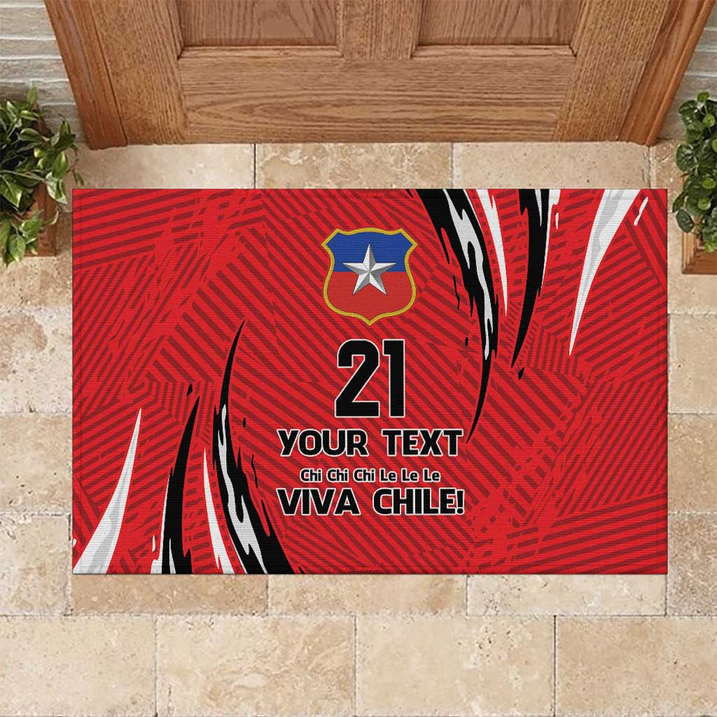 Chile Football Custom Rubber Doormat Chi Chi Chi Le Le Le Viva Chile