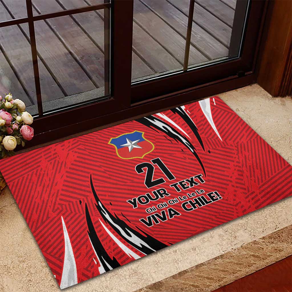 Chile Football Custom Rubber Doormat Chi Chi Chi Le Le Le Viva Chile
