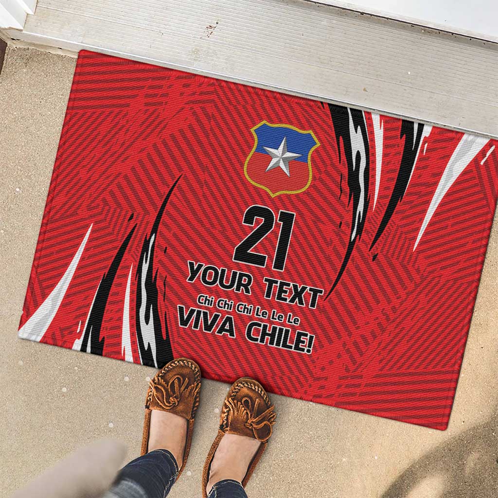 Chile Football Custom Rubber Doormat Chi Chi Chi Le Le Le Viva Chile