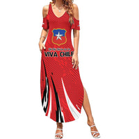 Chile Football Custom Summer Maxi Dress Chi Chi Chi Le Le Le Viva Chile