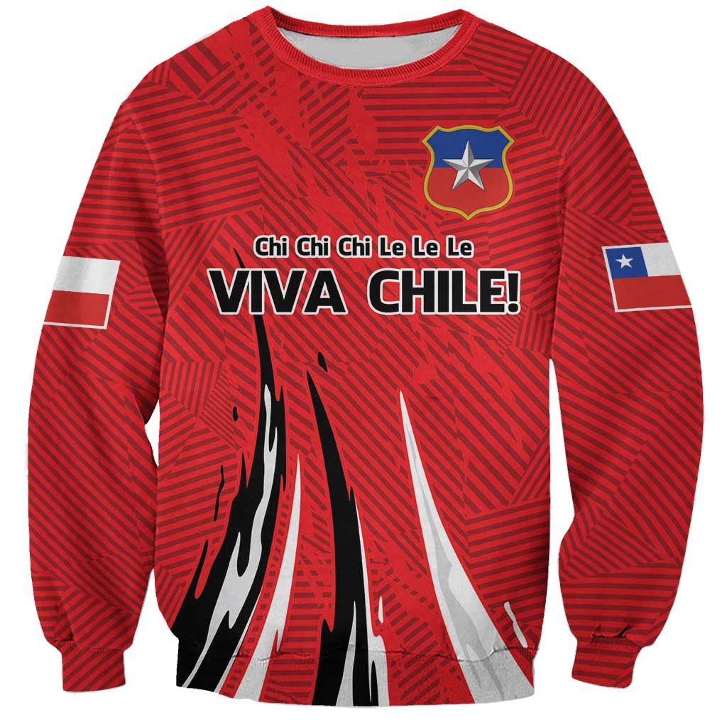 Chile Football Custom Sweatshirt Chi Chi Chi Le Le Le Viva Chile