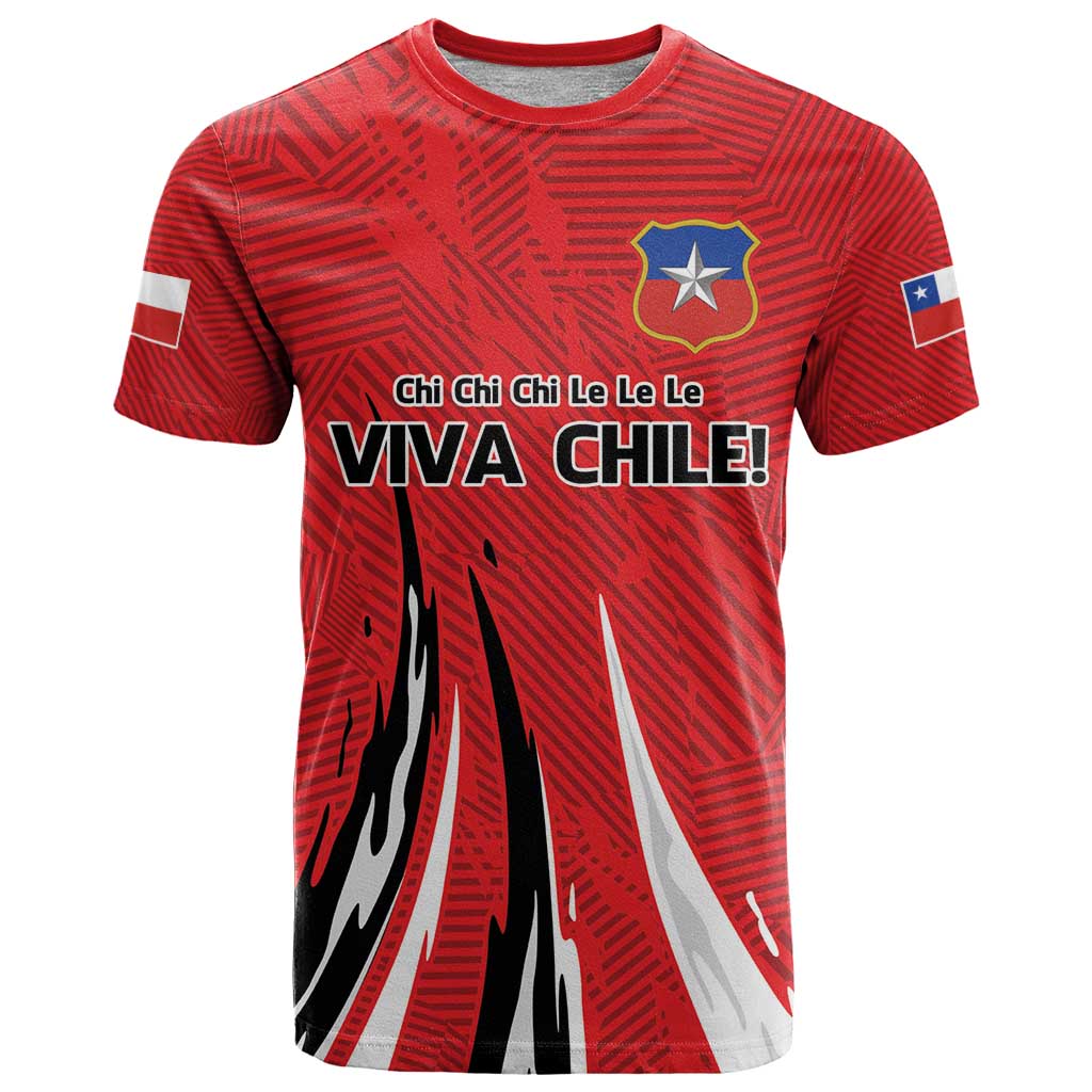 Chile Football Custom T Shirt Chi Chi Chi Le Le Le Viva Chile