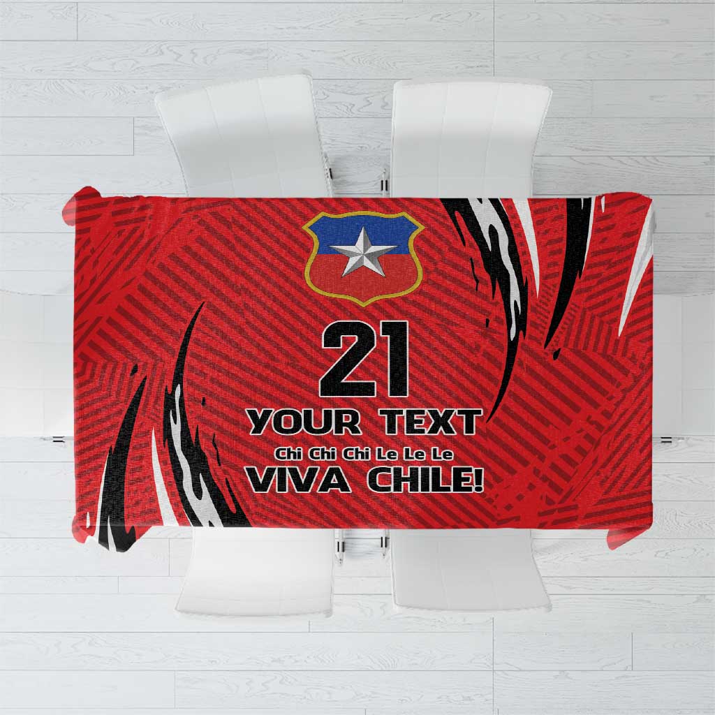 Chile Football Custom Tablecloth Chi Chi Chi Le Le Le Viva Chile