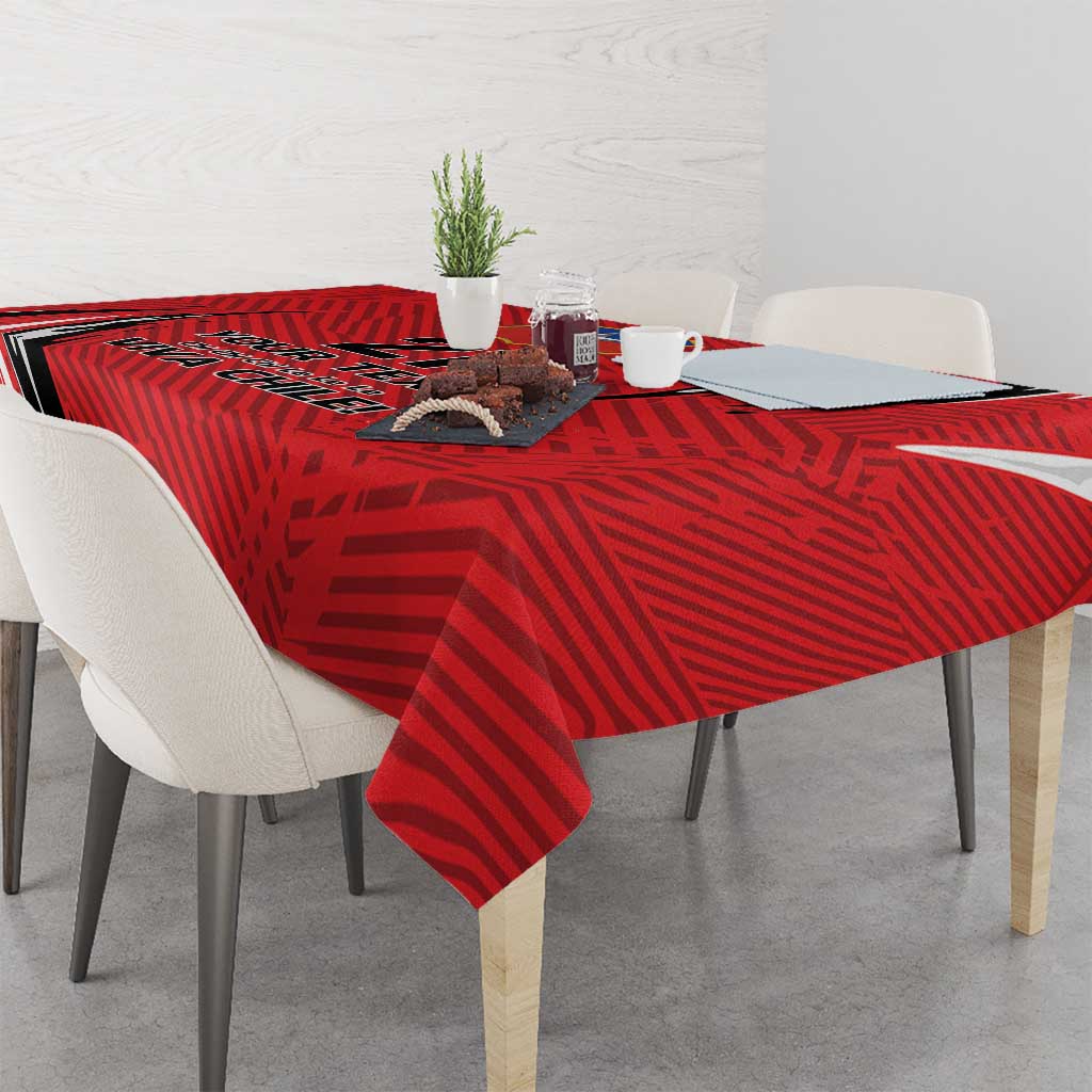 Chile Football Custom Tablecloth Chi Chi Chi Le Le Le Viva Chile