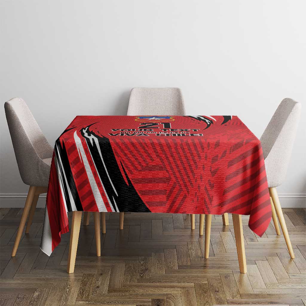 Chile Football Custom Tablecloth Chi Chi Chi Le Le Le Viva Chile
