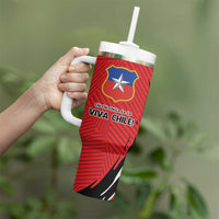 Chile Football Custom Tumbler With Handle Chi Chi Chi Le Le Le Viva Chile