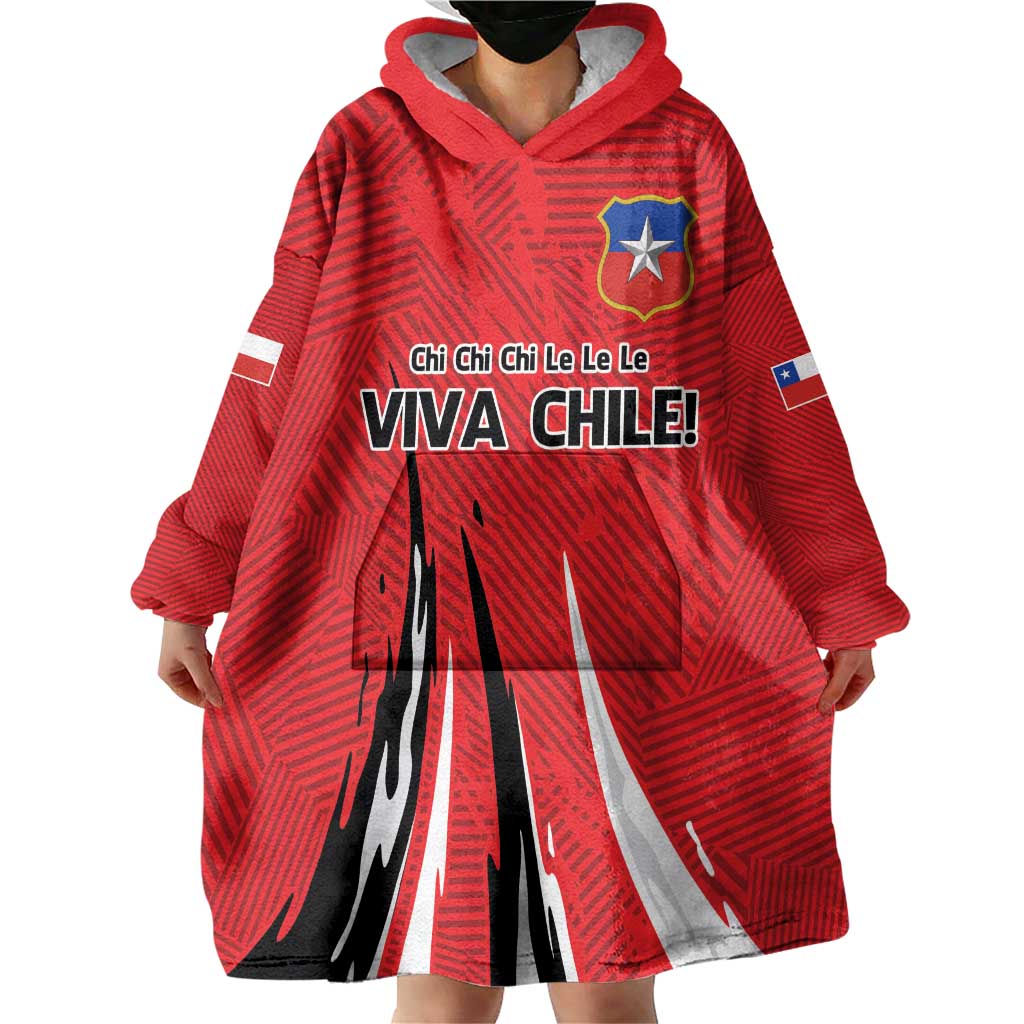 Chile Football Custom Wearable Blanket Hoodie Chi Chi Chi Le Le Le Viva Chile