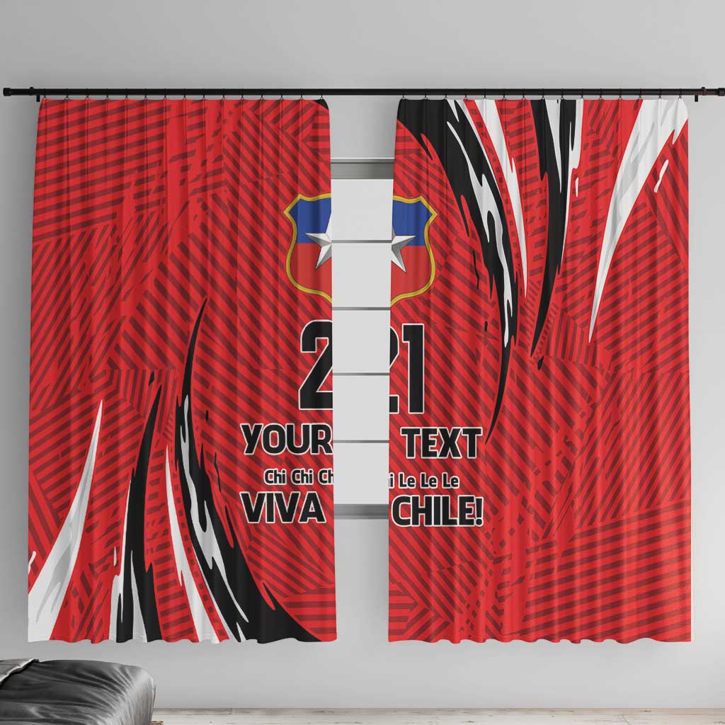 Chile Football Custom Window Curtain Chi Chi Chi Le Le Le Viva Chile