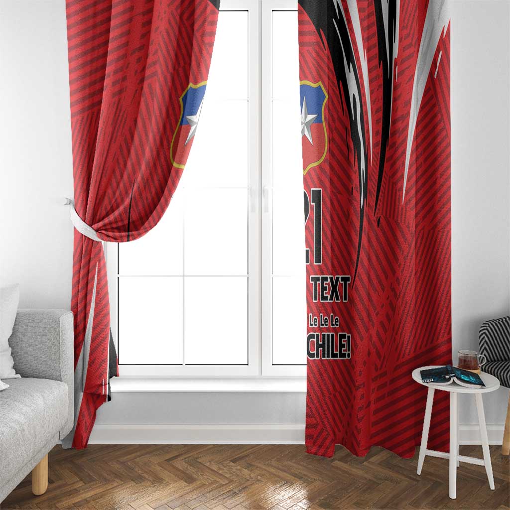 Chile Football Custom Window Curtain Chi Chi Chi Le Le Le Viva Chile