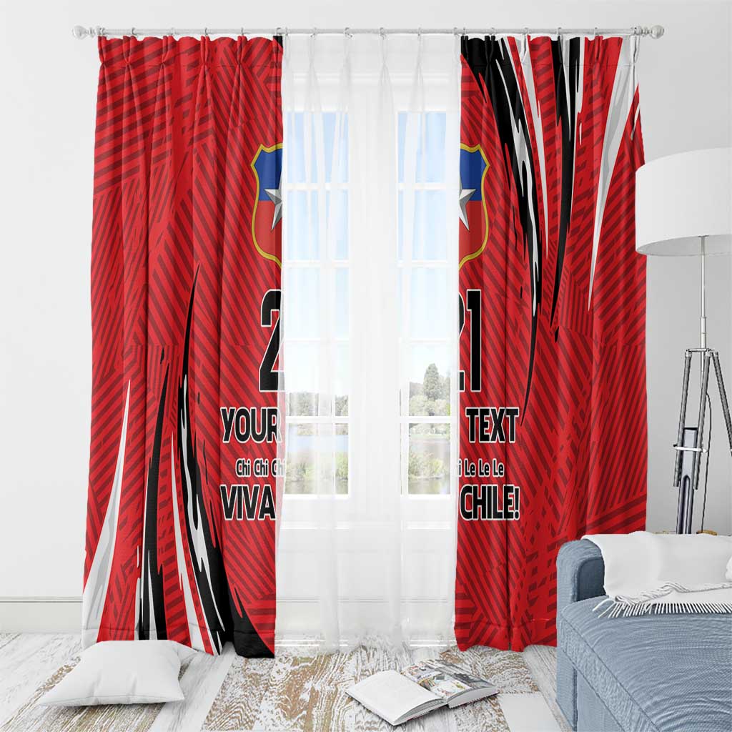 Chile Football Custom Window Curtain Chi Chi Chi Le Le Le Viva Chile