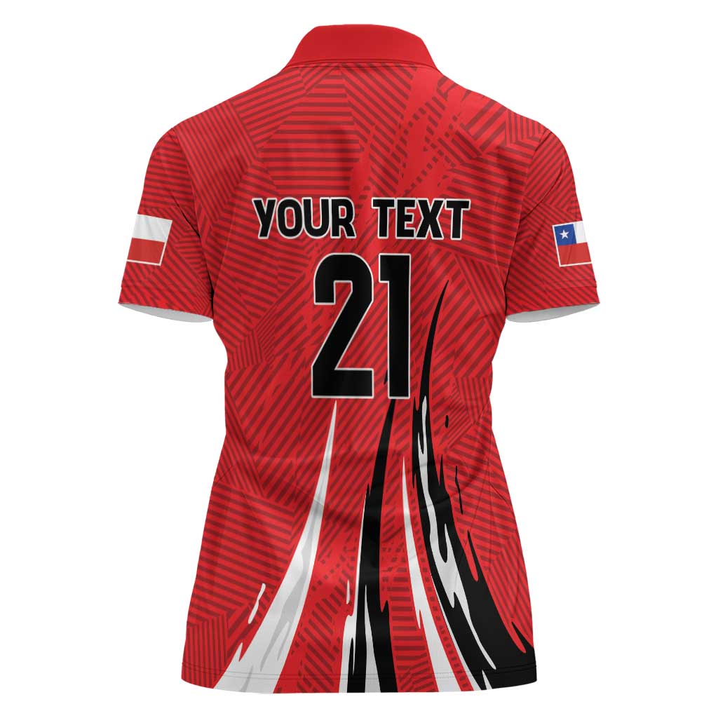 Chile Football Custom Women Polo Shirt Chi Chi Chi Le Le Le Viva Chile