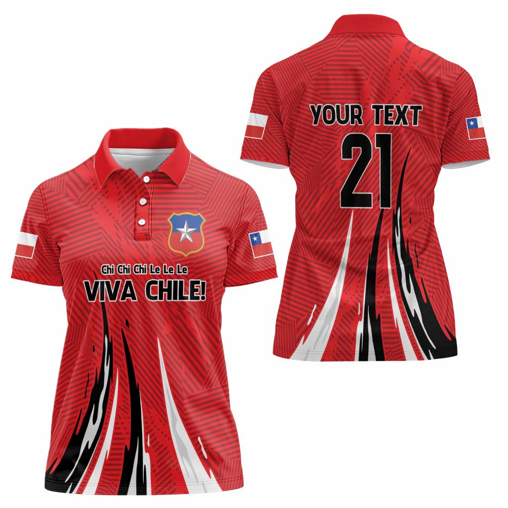 Chile Football Custom Women Polo Shirt Chi Chi Chi Le Le Le Viva Chile