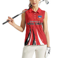 Chile Football Custom Women Sleeveless Polo Shirt Chi Chi Chi Le Le Le Viva Chile