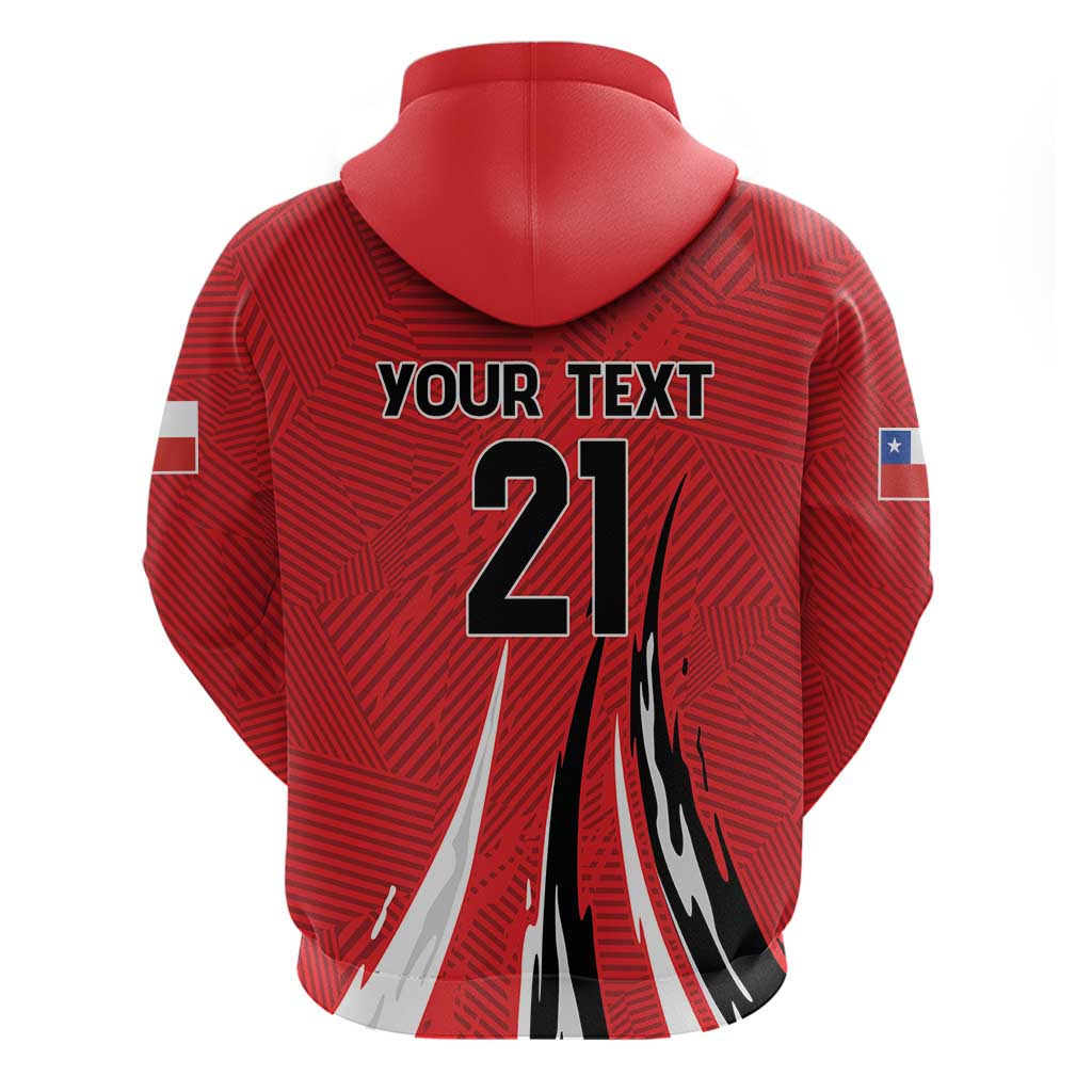 Chile Football Custom Zip Hoodie Chi Chi Chi Le Le Le Viva Chile
