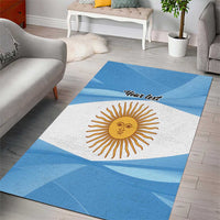 Argentina Flag Day Personalized Area Rug Simple Sol de Mayo