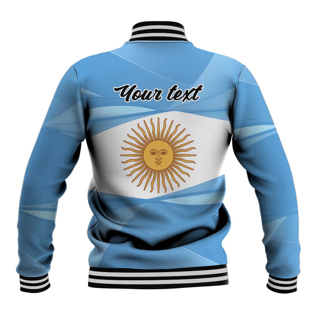 Argentina Flag Day Personalized Baseball Jacket Simple Sol de Mayo