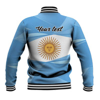 Argentina Flag Day Personalized Baseball Jacket Simple Sol de Mayo