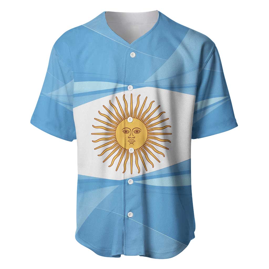 Argentina Flag Day Personalized Baseball Jersey Simple Sol de Mayo