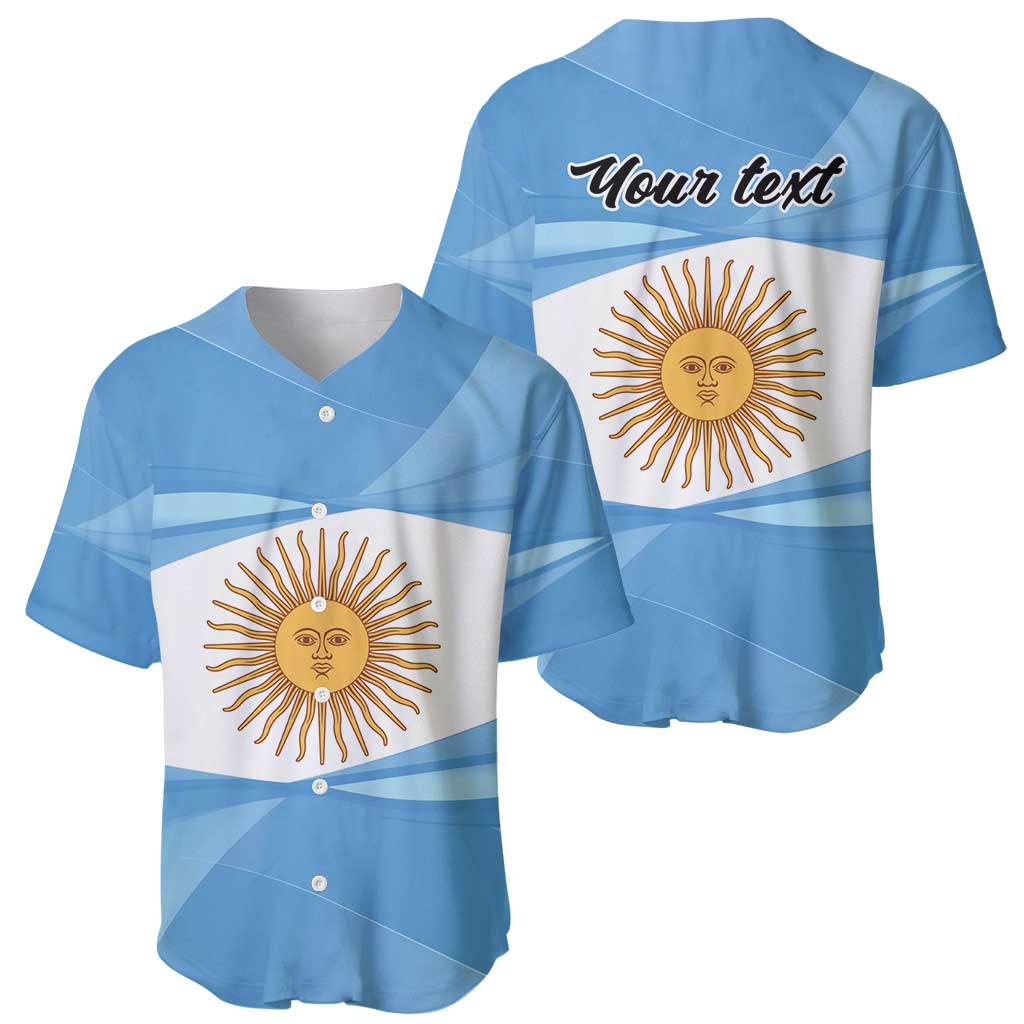 Argentina Flag Day Personalized Baseball Jersey Simple Sol de Mayo