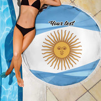 Argentina Flag Day Personalized Beach Blanket Simple Sol de Mayo