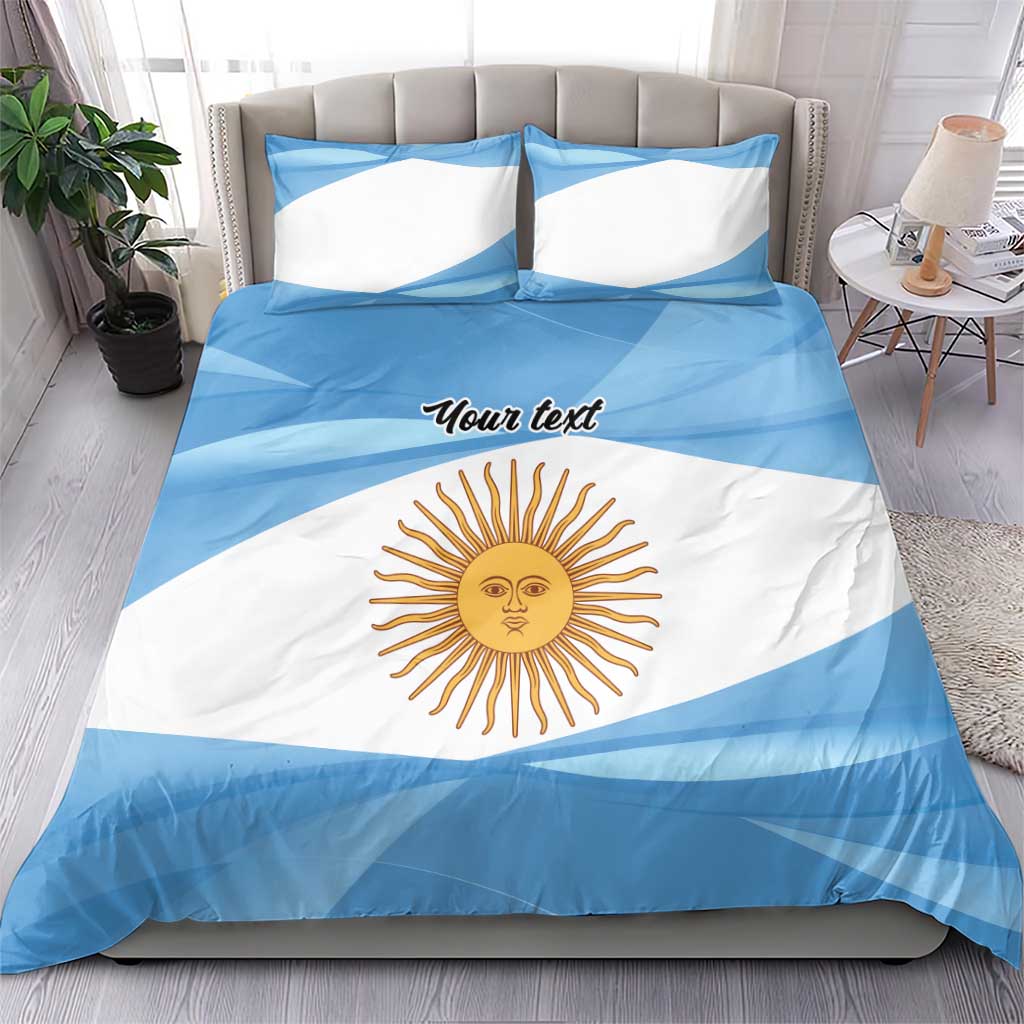 Argentina Flag Day Personalized Bedding Set Simple Sol de Mayo