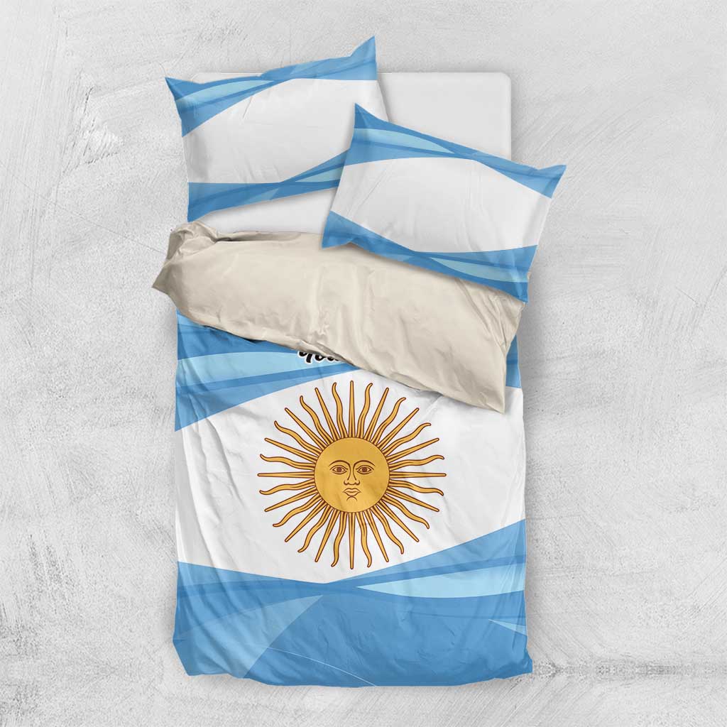 Argentina Flag Day Personalized Bedding Set Simple Sol de Mayo