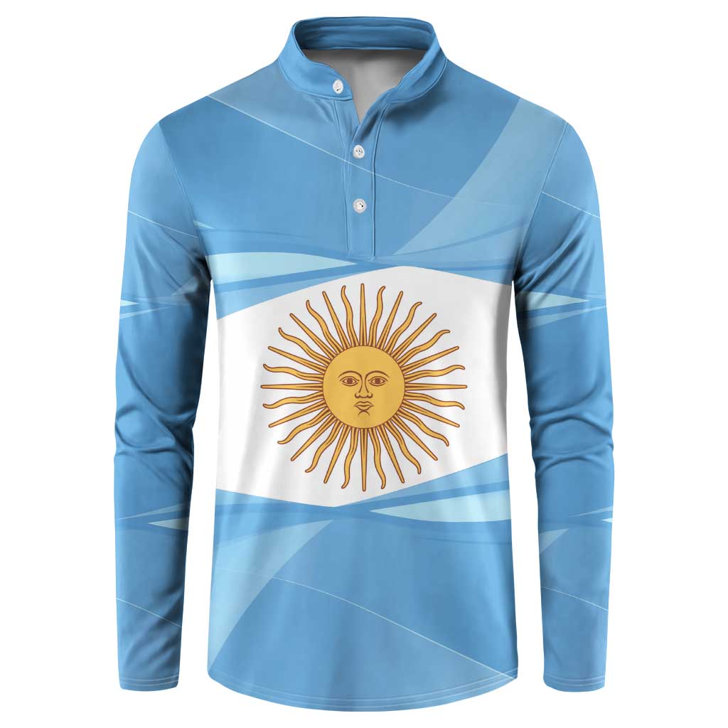 Argentina Flag Day Personalized Button Sweatshirt Simple Sol de Mayo