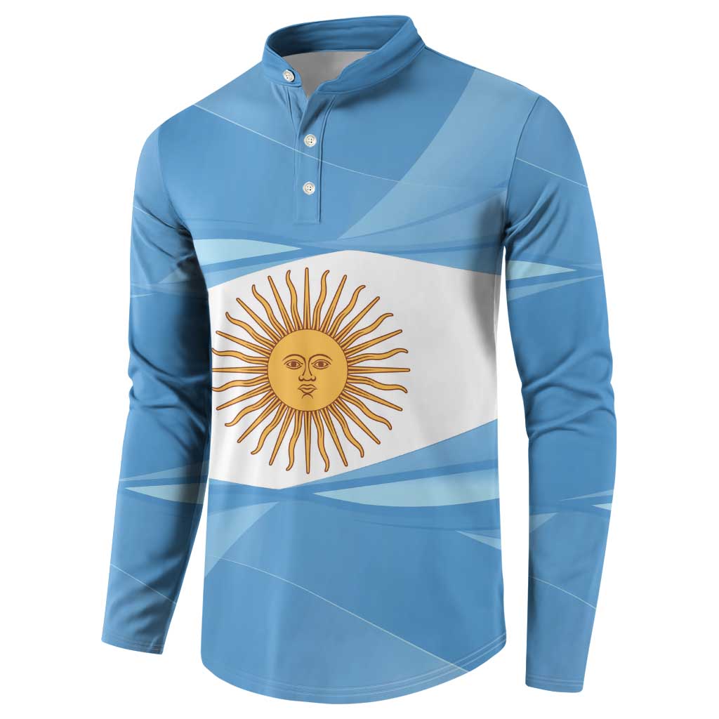 Argentina Flag Day Personalized Button Sweatshirt Simple Sol de Mayo