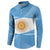 Argentina Flag Day Personalized Button Sweatshirt Simple Sol de Mayo